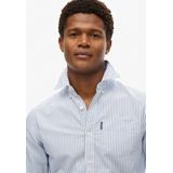 Superdry - Essentials Oxford Overhemd - Blauw - Biologisch Katoen