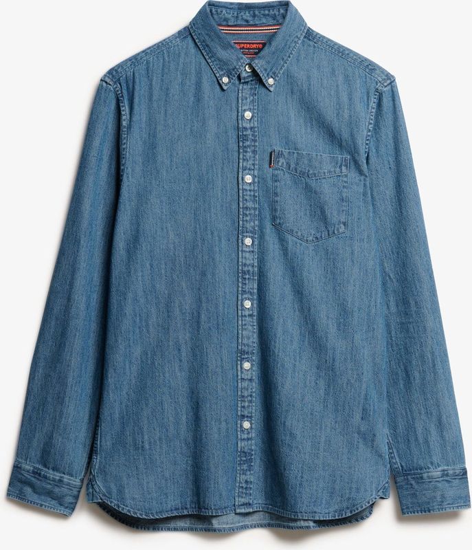 Overhemd - Blauw - Katoen - Lange Mouwen - Casual