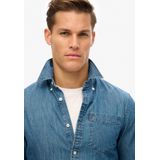 Overhemd - Blauw - Katoen - Lange Mouwen - Casual