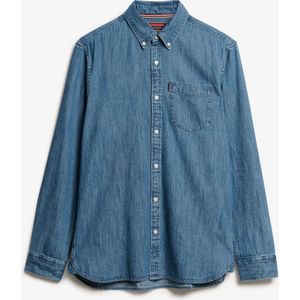 Overhemd - Blauw - Katoen - Lange Mouwen - Casual