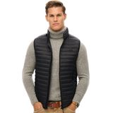 Superdry - Fuji Lite Vest - Gilet - Zwart - Synthetisch