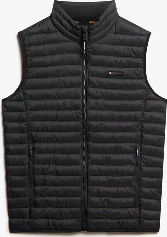 Superdry - Fuji Lite Vest - Gilet - Zwart - Synthetisch