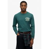 Superdry - Athletic Ess T-shirt - Lange Mouwen - Zwart - Katoen