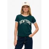 Superdry - Ath Ess Ringer Fitted T-shirt - Slim Fit - Korte Mouwen