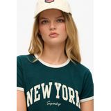 Superdry - Ath Ess Ringer Fitted T-shirt - Slim Fit - Korte Mouwen