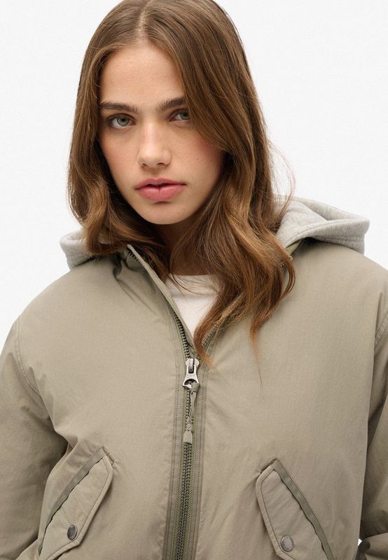 Superdry - MA1 Bomber Jacket - Groen - Katoen/Nylon - Capuchon