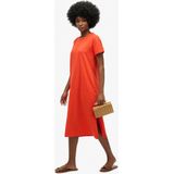 Superdry W8011868a Midi-jurk - Korte Mouwen - Zwart - Katoen