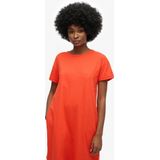 Superdry W8011868a Midi-jurk - Korte Mouwen - Zwart - Katoen