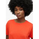 Superdry W8011868a Midi-jurk - Korte Mouwen - Zwart - Katoen