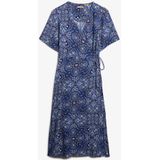 Superdry - Geprinte Wikkel Midi-jurk - Smalle Pasvorm - Diepe V-hals