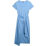 Superdry - W8011944A - Midi-jurk - Blauw - Katoen - Casual