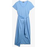 Superdry - W8011944A - Midi-jurk - Blauw - Katoen - Casual