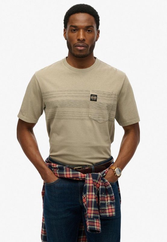 Superdry - T-shirt - Met Zak - Contrasterende Strepen