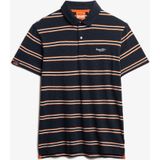 Superdry - Lightweight Stripe - Poloshirt - Blauw - Korte Mouw