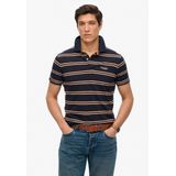 Superdry - Lightweight Stripe - Poloshirt - Blauw - Korte Mouw