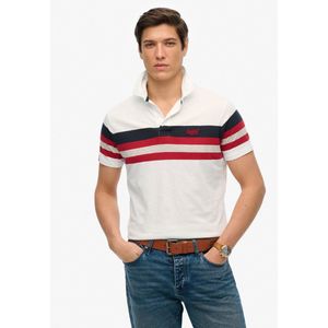 Superdry - Lightweight Stripe Jersey Polo - Blauw - Katoen
