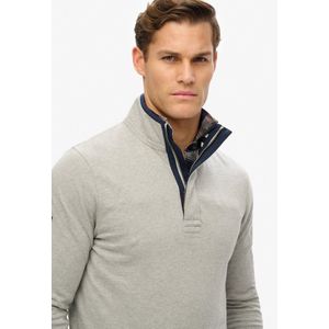 Superdry - Cotton Classics - Halve Trui - Grijs - Katoen