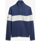 Classic Rugby Henley Top - Katoen - Lange Mouwen - Hoogte Kraag - Zwart