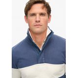 Classic Rugby Henley Top - Katoen - Lange Mouwen - Hoogte Kraag - Zwart