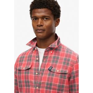 Linnen Geruite Overhemd - Groen - 65% Linnen 35% Katoen