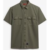 Superdry - M4010946A - Overhemd - Groen - Katoen - Korte Mouwen