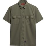 Superdry - M4010946A - Overhemd - Groen - Katoen - Korte Mouwen
