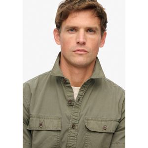 Superdry - M4010946A - Overhemd - Groen - Katoen - Korte Mouwen