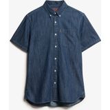 Superdry - Essential denim overhemd met korte mouwen - Heren - Shirts
