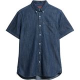 Superdry - Essential denim overhemd met korte mouwen - Heren - Shirts