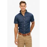 Superdry - Essential denim overhemd met korte mouwen - Heren - Shirts