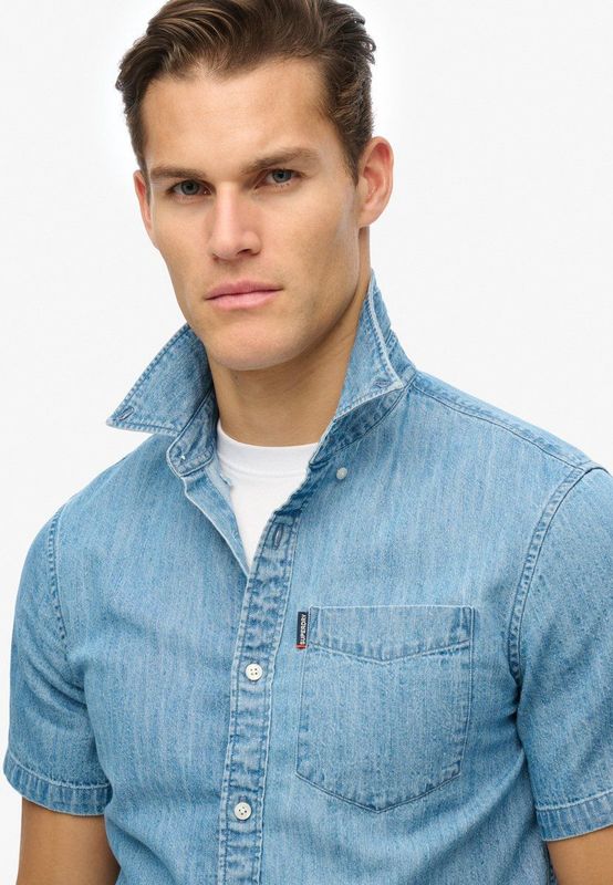 Superdry - Essential Denim - Overhemd - Korte Mouwen