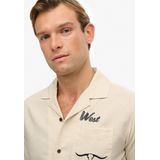 Superdry - Merchant Resort Shirt - Blauw - Katoen