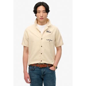 Superdry - Merchant Resort Shirt - Blauw - Katoen