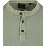 Superdry - Lightweight Textured Grandad Top - Katoen - Grijs