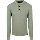 Superdry - Longsleeve Poloshirt - Groen - 100% Katoen