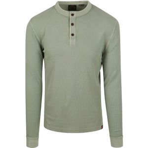 Superdry - Longsleeve Poloshirt - Groen - 100% Katoen