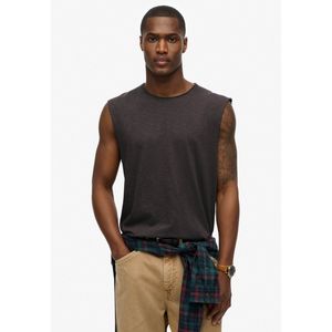 Superdry - Raw Edge Slub - T-shirt - Zwart - Jersey