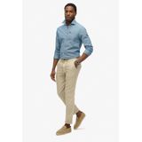 Superdry - Merchant Linen - Broek - Beige - Brede Pasvorm