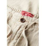 Superdry - Merchant Linen - Broek - Beige - Brede Pasvorm