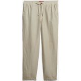 Superdry - Merchant Linen - Broek - Beige - Brede Pasvorm