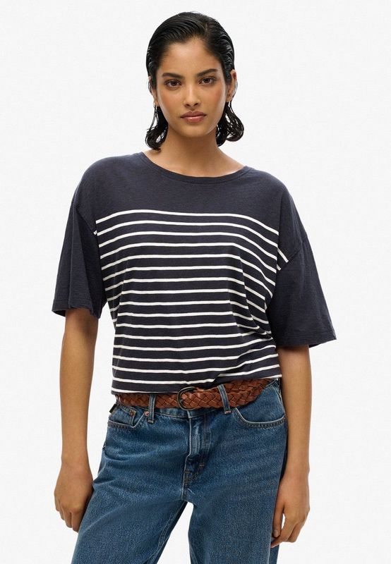 Superdry - Studios T-shirt - Korte Mouwen - Oversized - Katoen/Lyocell