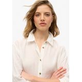 Superdry - Casual Linen - Overhemd - Blauw - 55% Linnen 45% Katoen