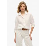 Superdry - Casual Linen - Overhemd - Blauw - 55% Linnen 45% Katoen