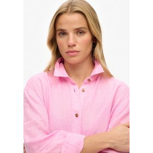 Superdry - Casual boyfriend overhemd van linnen - Dames - Shirts