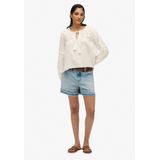 Superdry - Ibiza Lace Blouse - Blouse - Zwart - Kant