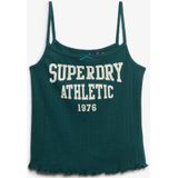 Superdry - Athletic Essentials Graphic Pointelle - Mouwloos T-shirt - Slim Fit - Spaghettibandjes