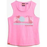 Superdry - Outdoor Stripe Scoop - Mouwloos T-shirt - Slim Fit - 100% Katoen