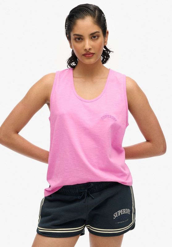 Superdry - Outdoor Stripe Scoop - Mouwloos T-shirt - Slim Fit - 100% Katoen