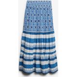 Geprinte Maxi Rok - Multicolor - 100% Viscose