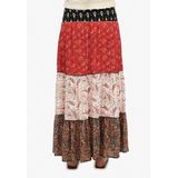 Geprinte Maxi Rok - Multicolor - 100% Viscose